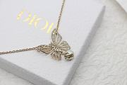 Dior Butterfly Silver Necklace - 3