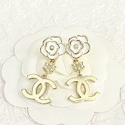 Chanel Gold Logo Flower Earrings - 4