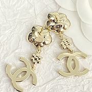 Chanel Gold Logo Flower Earrings - 3