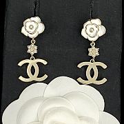 Chanel Gold Logo Flower Earrings - 2