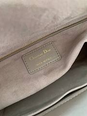 Dior Lady Medium In Grey Gold Hardware - 2