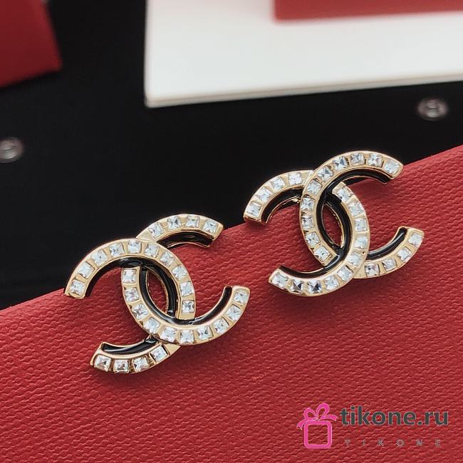 Chanel Logo CC Gold Earrings - 1