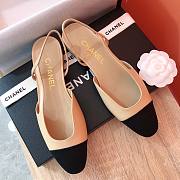 Chanel Slingback Beige Leather - 1