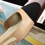 Chanel Slingback Beige Leather - 5