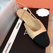 Chanel Slingback Beige Leather - 3