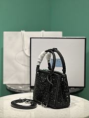 Prada Black Crystal Bag - 20x14.5x9cm  - 2