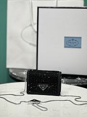 Prada Necklace Black Crystal Bag - 11.5x8cm - 1