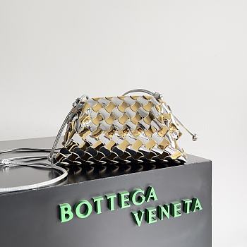 Bottega Veneta Mini Pouch Gold&Silver - 22x12x7cm