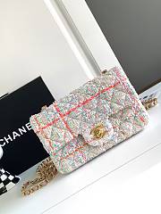 Chanel Flapbag Pink Tweed Mini Size 20cm - 1