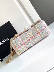 Chanel Flapbag Pink Tweed Mini Size 20cm - 4