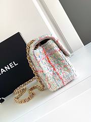 Chanel Flapbag Pink Tweed Mini Size 20cm - 3