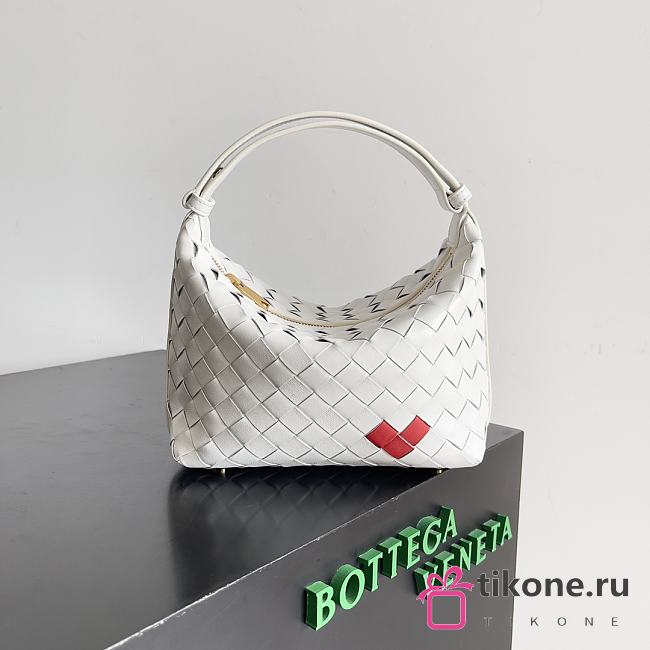 Bottega Veneta White Mini Rectangle Bag - 20×13×9.5cm - 1