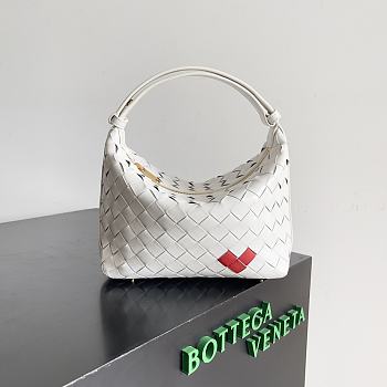 Bottega Veneta White Mini Rectangle Bag - 20×13×9.5cm