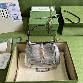 Gucci Jackie Mini Silver Handbag - 19x13x13cm
