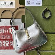 Gucci Jackie 1961 Silver Leather Handbag - 27.5x19x4cm - 1