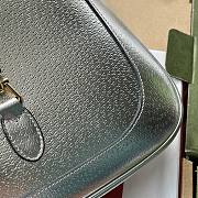 Gucci Jackie 1961 Silver Leather Handbag - 27.5x19x4cm - 2