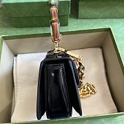 Gucci Bamboo Mini In Black With Metal Chain - 17x12x7.5cm - 4