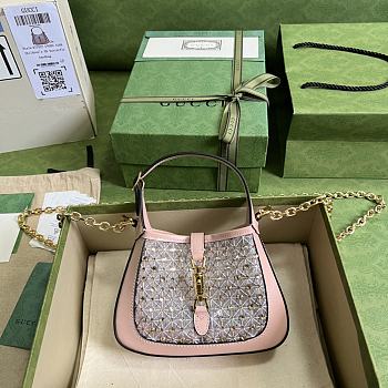 Gucci Jackie 1961 Mini Crystal bag Pink - 19x13x3cm