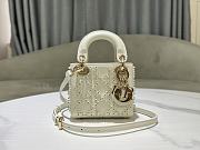 Dior Lady Mini White Bag - 12x10.2x5cm - 1