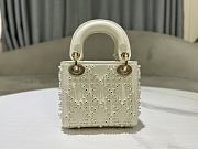 Dior Lady Mini White Bag - 12x10.2x5cm - 4