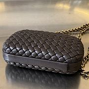 Bottega Veneta Knot In Black With Gold Chain - 19x11.5x5cm - 5