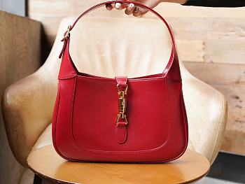 Gucci Jackie 1961 In Red Leather - 27.5x19x4cm