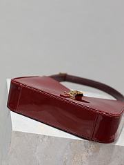 YSL Le 5 à 7 Hobo Bag In Ruby Red - 25x14x6cm - 4
