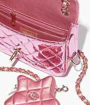 Chanel Mini Flap Bag & Star Coin Purse In Pink 19cm - 5