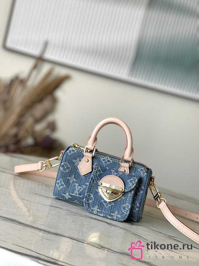 Louis Vuitton MM82950 Denim Speedy Bag - 16×7.5×10cm - 1