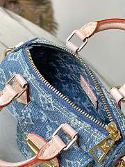 Louis Vuitton MM82950 Denim Speedy Bag - 16×7.5×10cm - 2