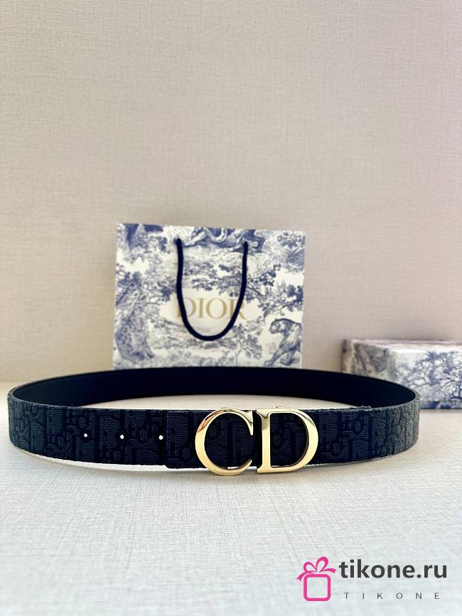 Dior Reversible Black Belt 3.5cm - 1