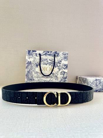 Dior Reversible Black Belt 3.5cm