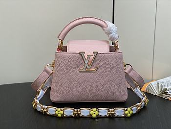 Louis Vuitton M23363 Capucines Pink Mini Bag - 21x14x8cm