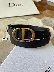 Dior Black Leather Montaigne Belt 2cm - 5