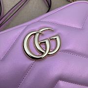 Gucci Marmont Pink Irisdescent Leather Bag - 24x12x7cm - 5