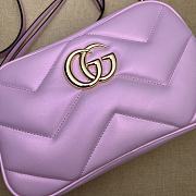 Gucci Marmont Pink Irisdescent Leather Bag - 24x12x7cm - 4