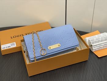 Louis Vuitton Blue Lily Monogram Bag - 20.5×10×3.5cm