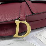 Dior Saddle Bag In Red - 25.5x20x6.5cm - 5