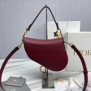 Dior Saddle Bag In Red - 25.5x20x6.5cm - 4