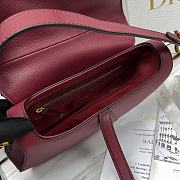 Dior Saddle Bag In Red - 25.5x20x6.5cm - 3