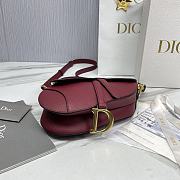 Dior Saddle Bag In Red - 25.5x20x6.5cm - 2