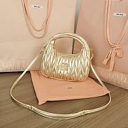 Miumiu Small Gold Wander Matelassé Shoulder Bag - 23x13x7cm - 1