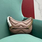 Gucci Marmont Half-Moon-Shaped Pink Mini Bag - 26x17x4cm - 5