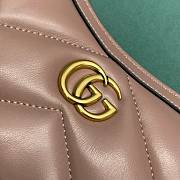 Gucci Marmont Half-Moon-Shaped Pink Mini Bag - 26x17x4cm - 2