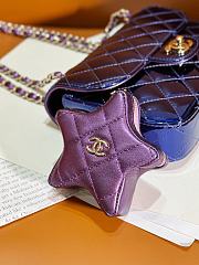 Chanel Mini Flap Bag & Star Coin Purse Purple - 19x12.5x5cm - 3