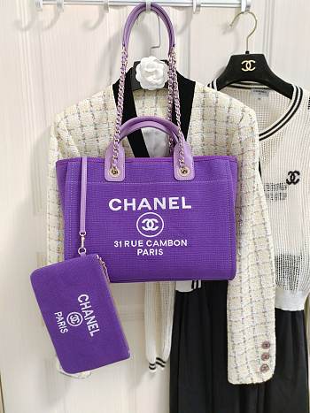Chanel Deauville In Purple 32cm