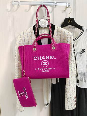 Chanel Deauville In Hot Pink 32cm