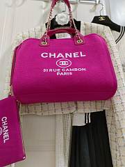 Chanel Deauville In Hot Pink 32cm - 5