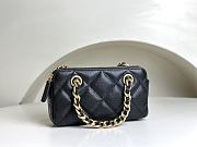 Chanel Black Caviar Double-Zipped Bag - 18x11x4cm - 5