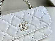 Chanel Classic Flower Chain White Bag Small Size - 17x10x4cm - 2